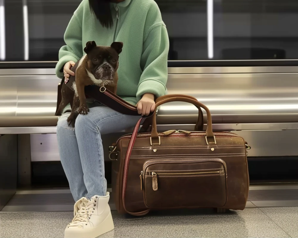 black leather carry on luggage